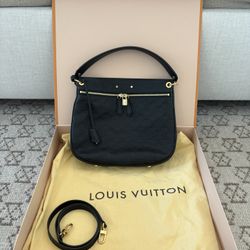 Louis  Vuitton Black Leather Spontini NM 