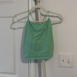 American Eagle Green Strappy Cami Tank Top Size Large