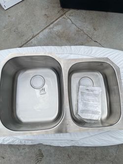 32inch Undermount Stainless Steel 60/40 Double Bowl Kitchen Sink