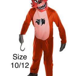 Five Nights at Freddy's Foxy Costume for Children Boys Large (Size 10-12)