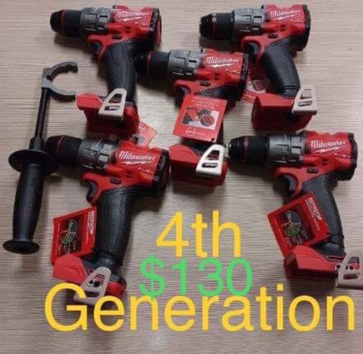 Milwaukee New Hammer Drill m18 Fuel Brushless &130 Each One