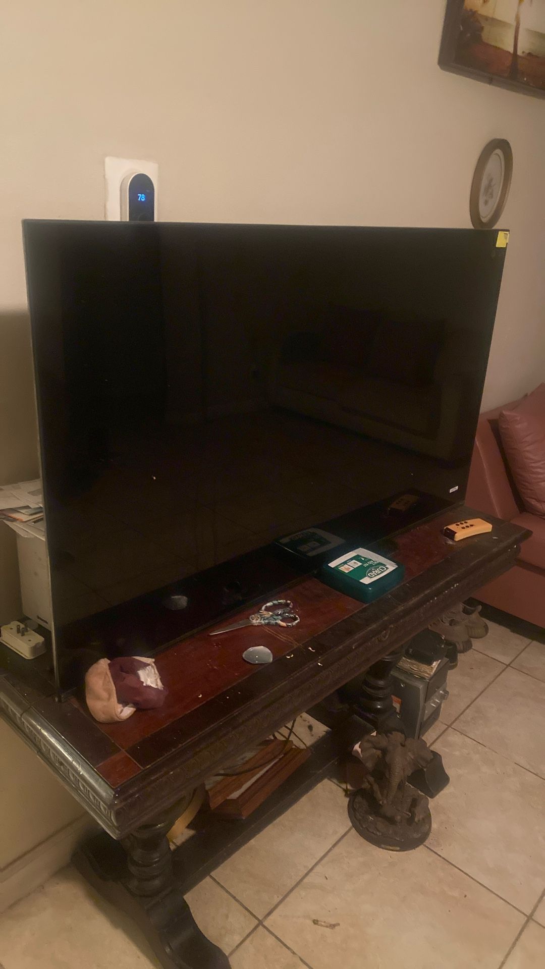 56 in hisense tv /roku installed