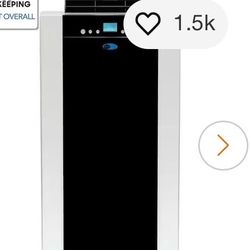 9,500 BTU (14,000 BTU ASHRAE) Portable Air Conditioner Cools 500 Sq. Ft. with Dehumidifier, Remote, and Filter in Black