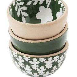 Mudpie "Green Indigo" Ramekin Set 3-Piece Stoneware Bowls. Unified Green Pallete. For dips, sides, dessert

Mudpie Mud Pie "Green Indigo" Ramekin Set
