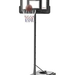 Portable Basketball Hoop 4.3-10ft Height Adjustable Basketball Hoop Indoor Outdoor 44in Backboard for Kids/Adults