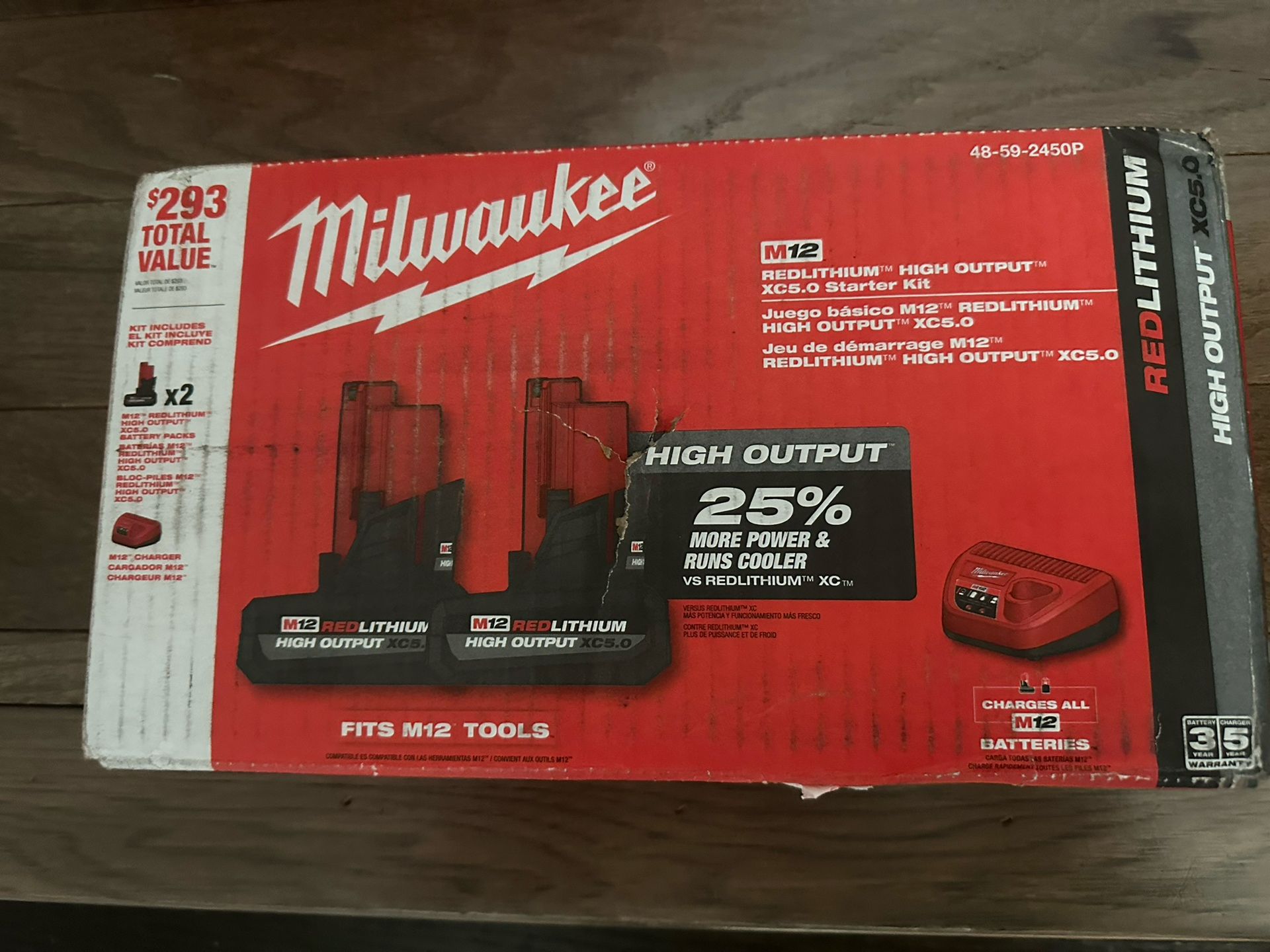 Milwaukee M12 RedLithium High Output Cx 5.0 Battery’s 