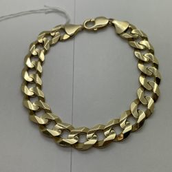 CURB BRACELET 14KT YELLOW GOLD, 9” LENGHT, 12mm, 40 GRAMS 