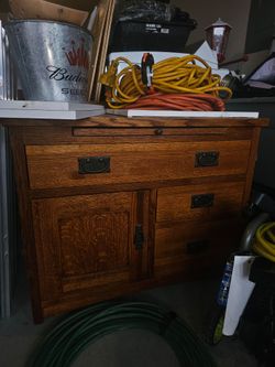 Solid Oak side table