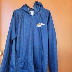 Zubaz Denver Broncos NFL Men's Full Zip Hoodie with Zebra Print Details size small?