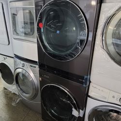 New LG ThinQ Front Loading Stackable Waher Dryer  Laundry Center Easy To Reach Controls 