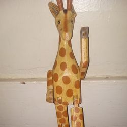 Carved Wood Giraffe 