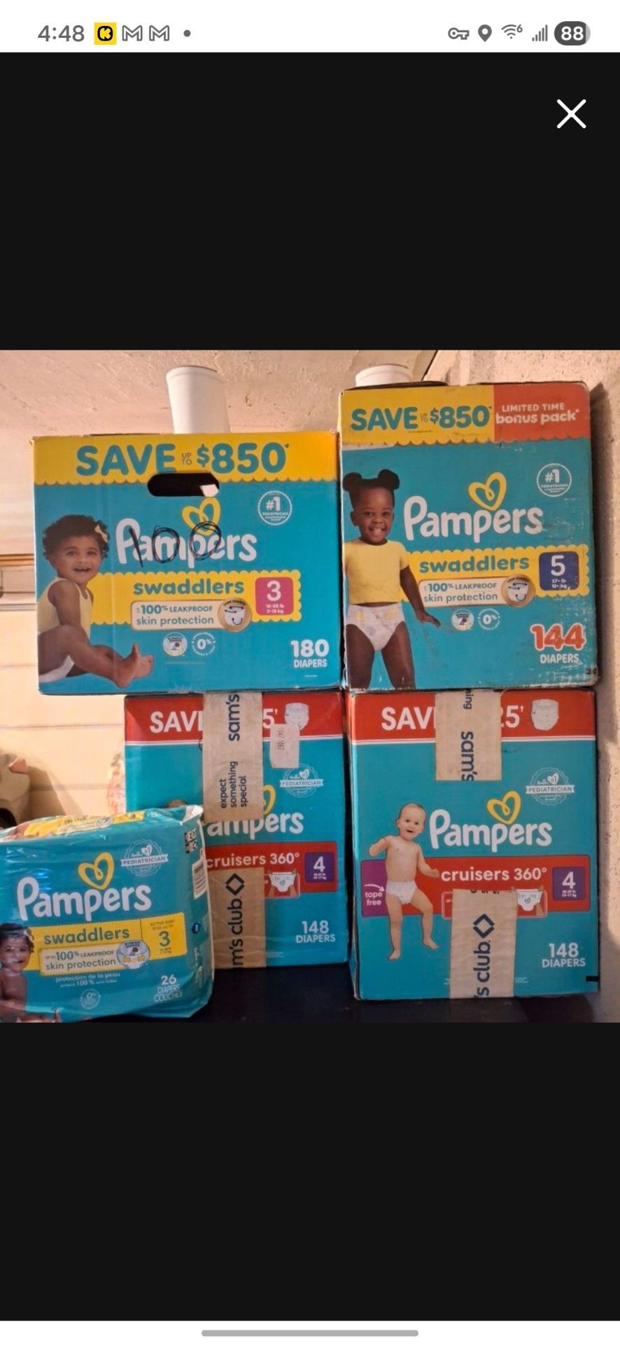 Pamper Diapers