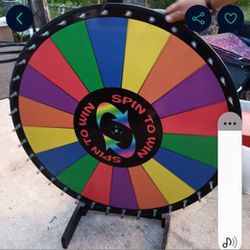 36 Inch Spin To Win Color Dry Erase Prize Wheel With 14 Sections