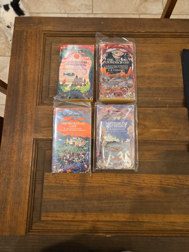 ER Eddison Vintage Fantasy Book Series Books 1 Through 4 Good Condition