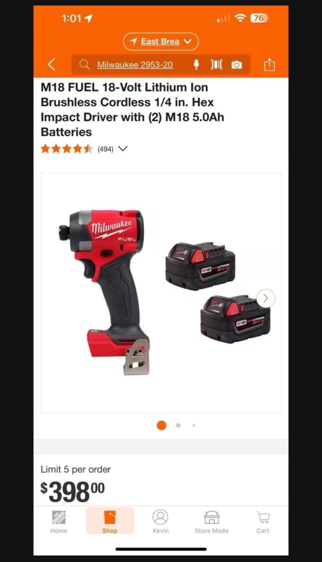 Milwaukee 2953 1/4” Impact Tool Kit $260 Brand New