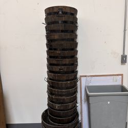 Rustic Wooden Bushel Baskets / Farmhouse Display Bins - Multiple Available