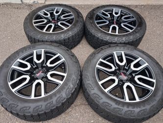 2024 OEM ORIGINAL TAKEOFFS GMC SIERRA AT4 TIRES GOODYEAR WRANGLER TERRITORY M/T 70 % DOT 0524 $ 1095 FIRM. 