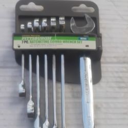 Pittsburgh 7-piece Ratcheting Combo Wrench Set Metric