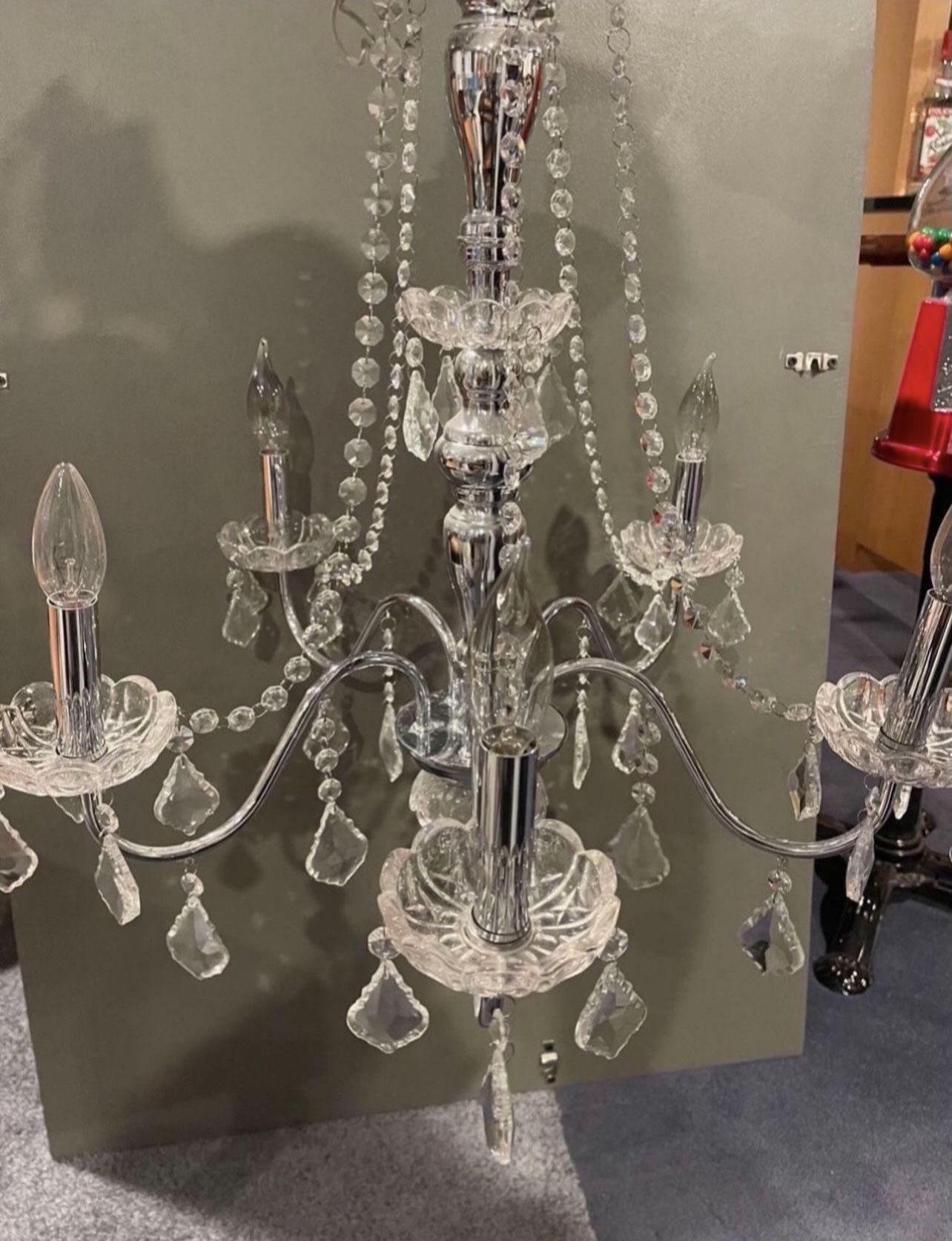 Beautiful Chrome Crystal Chandelier