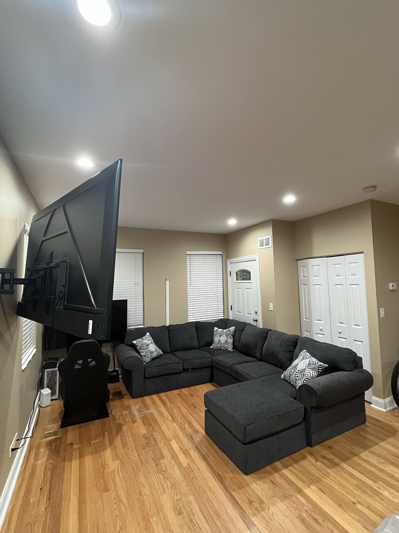 Large Grey Sectional Sofa Couch