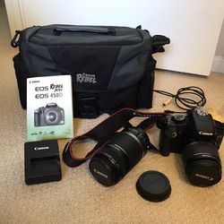 Excellent Condition Canon EOS 450D With 2 Lenses And Very Nice Camera Bag (Does Not Take Video)