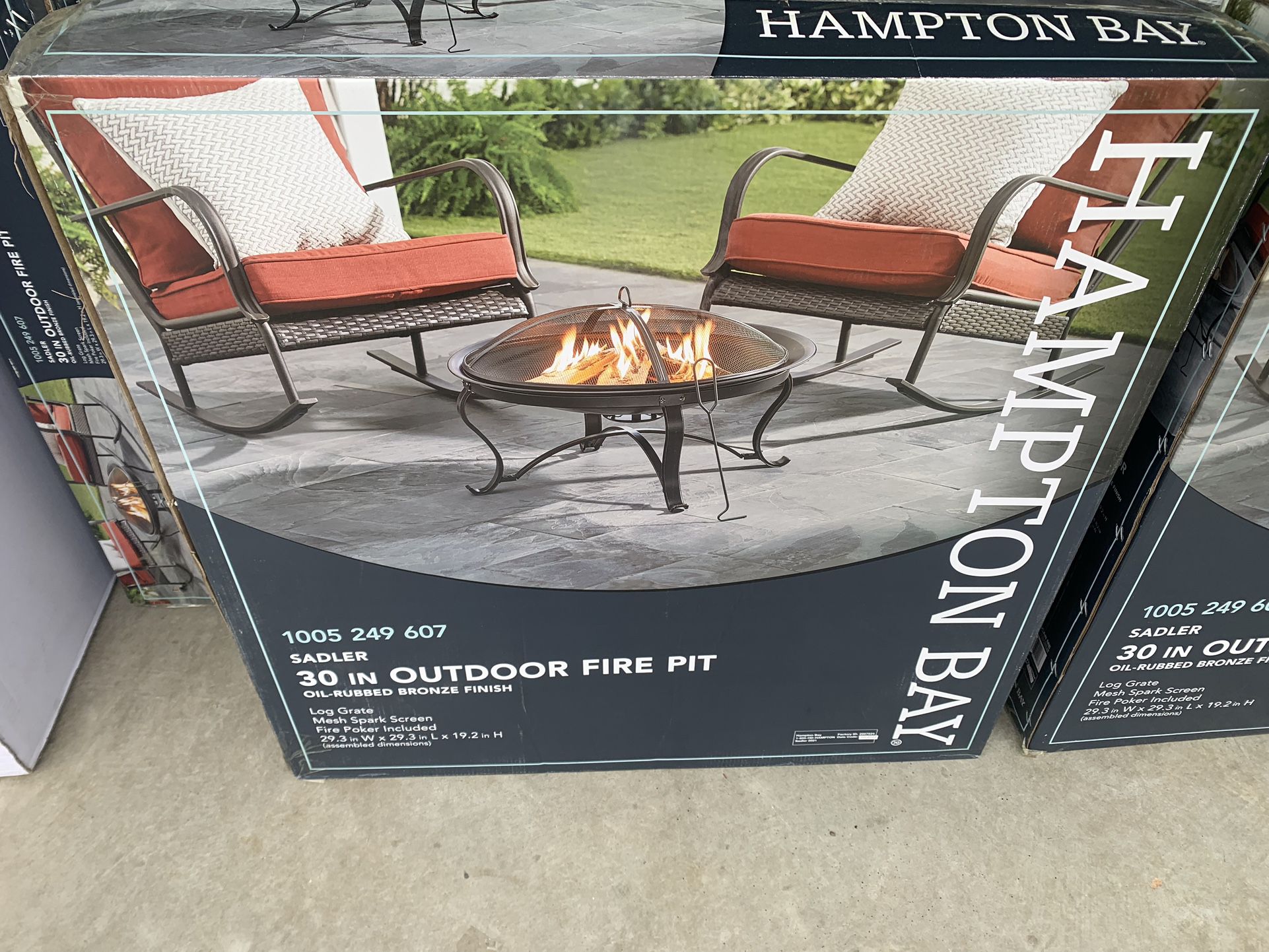 New In Box 30” Outdoor Fire Pit