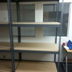 Boltless Industrial Rivet Racks 48 in W x 24 in D Steel 14 Gauge Metal Shelf Racks Delivery Available 