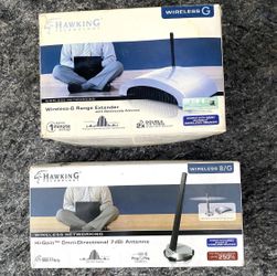 Hawking Wireless-G Range Extender & Hi-Gain 7dBi Antenna WiFi Extender Set