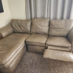Leather Sofa With Chaise And Recliner