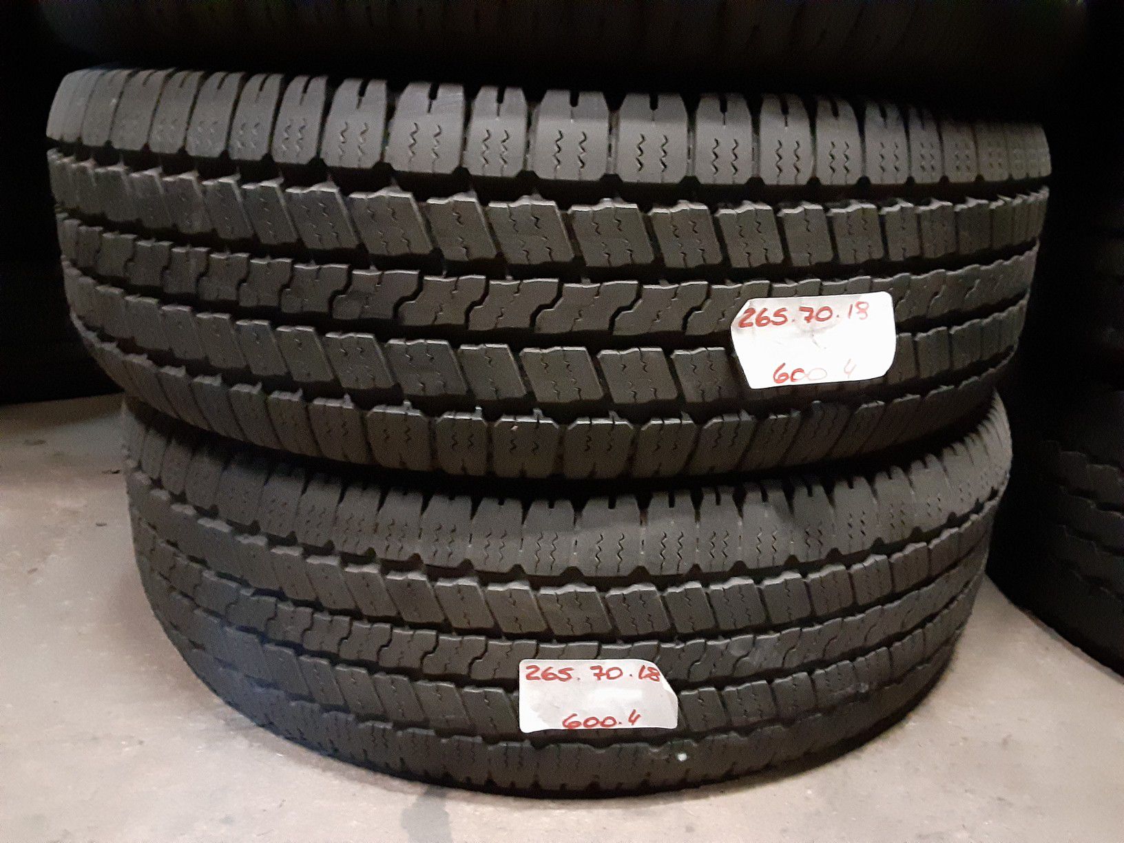 P265/70R18 GOODYEAR WRANGLER SR-A 265/70R18 MATCHING FULL SET USED TIRES  265 70 18 for Sale in Fort Lauderdale, FL - OfferUp