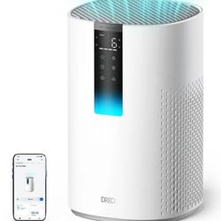 Dreo HEPA Air Purifier for Large Room up to 1600 sq.ft/2h, Smart Purificador for Allergies and Asthma, Remove 99.97% Pet Hair, 5-Stage Filter with PM2