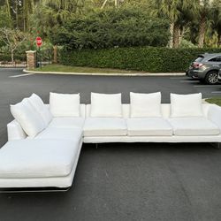 Sectional Couch/Sofa - Off-White - Linen - Delivery Available 🚛