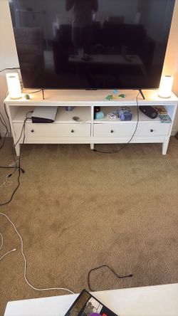 White TV Console