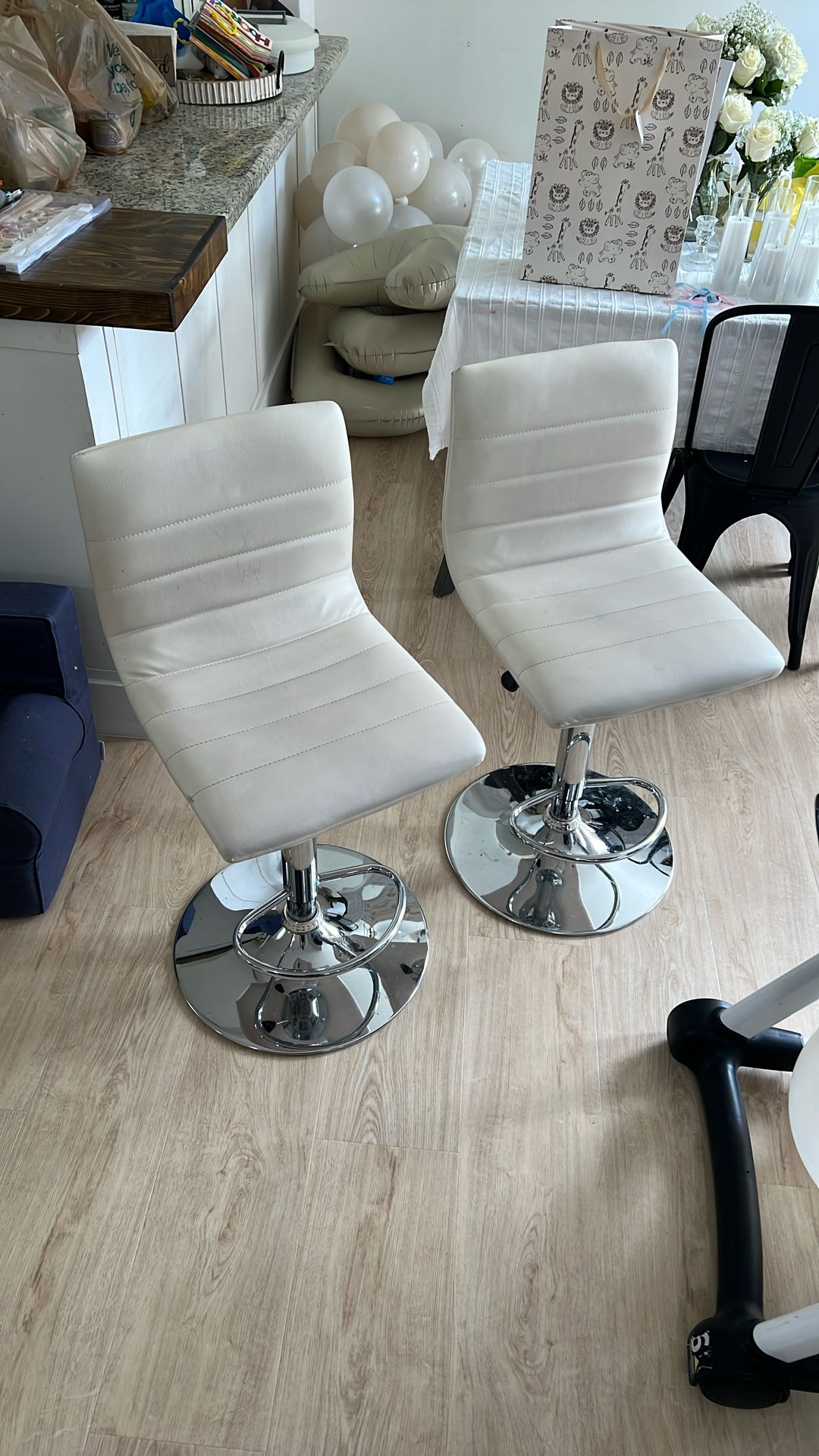 Adjustable Bar Stools Armless Kitchen Counter