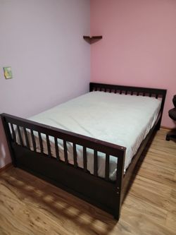 Kids 3 in 1 detachable Twin Over Full Bunk Bed with Twin Trundle Convertible Platform Bed Espresso