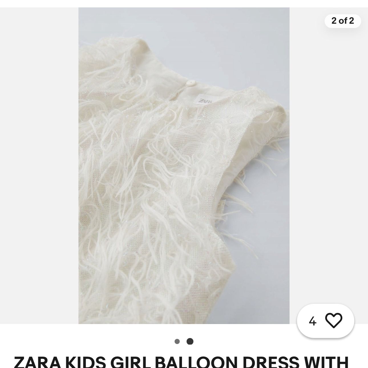 Zara fringed balloon dress