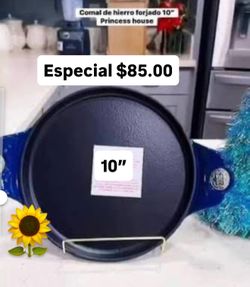 Especial $85.00 Comalito 10”  Hierro Forjado Cosina tortillas Popusas Pollo carnes tatema Chiles Princess House Ventas Finales