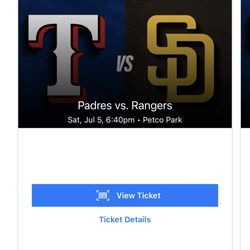 Saturday Game. 7/5 Padres. Game 