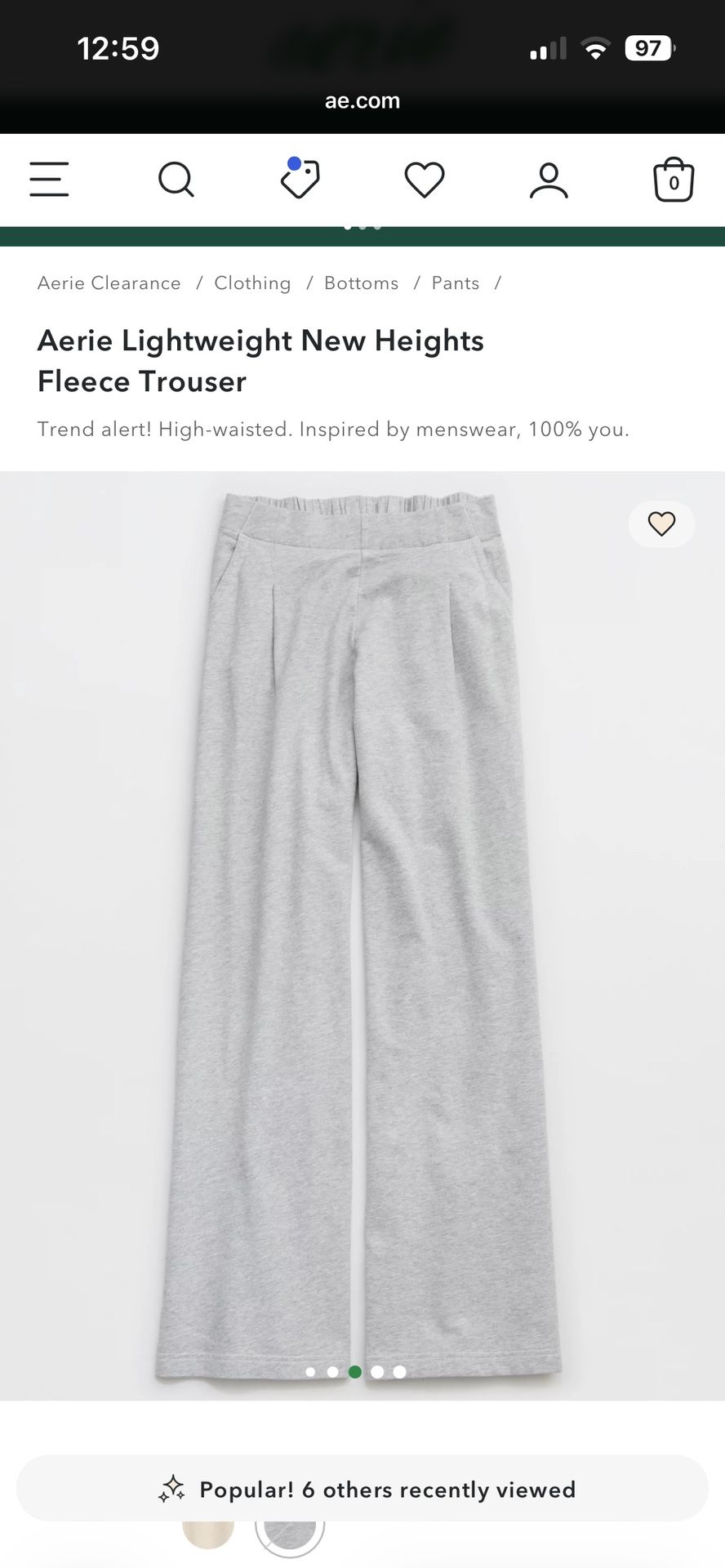 Aerie Lightweight New Heights Fleece Trouser