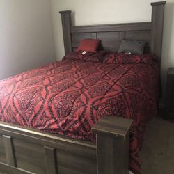 Queen Size Bed W/ Mattress Included