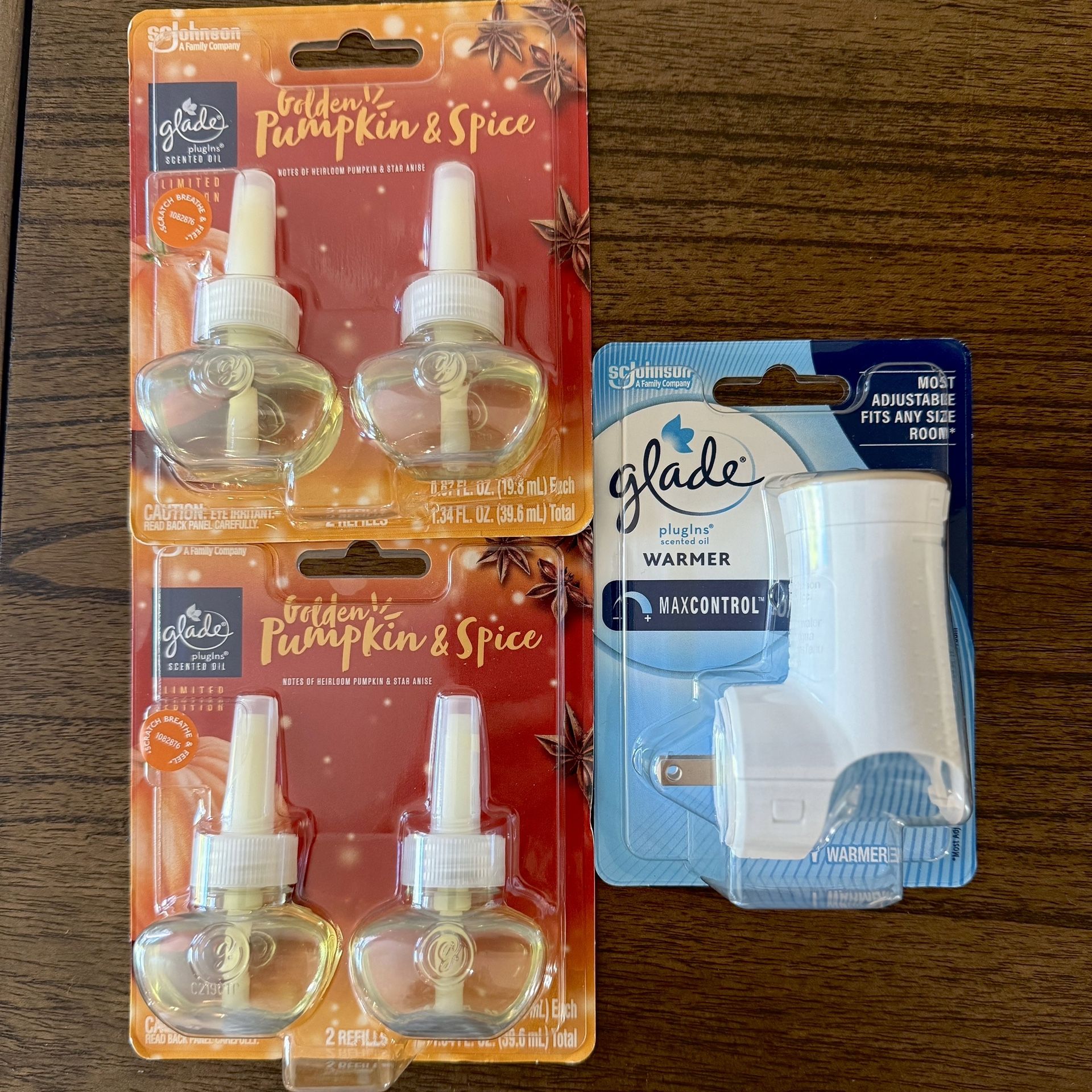 Brand New Glade Pumpkin Spice Scented Air Fresheners- $8