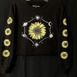 Single Scoop Sunflower Cropped Sweatshirt 
