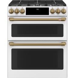 CAFE 30” Gas Slide in Range Double Oven