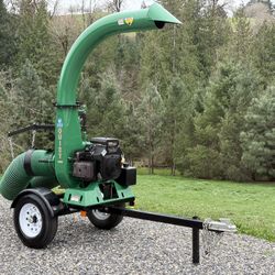Billy Goat Truck Loader Vacuum on factory tow mounted trailer LIKE NEW