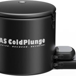 XL Ice Tub for Cold Immersion, 120 Gallon Ice Tub with Insulated Lid, Step Stool, Portable Inflatable Barrel, Easy Cooler Connection, Indoor Cold Ther