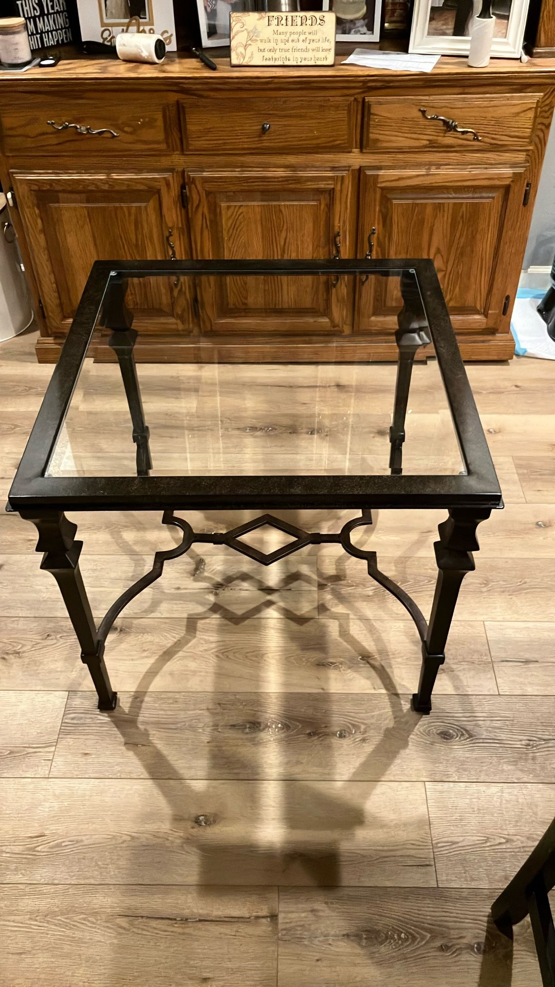 Lido Square End Table Burnished Bronze