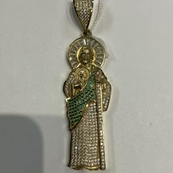 10kt Yellow Gold San Judas Pendant 109089-1 JE