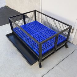 Brand New $100 Dog Whelping Pen 41” Cage Kennel with Plastic Tray & Floor Grid 41x29x15” 