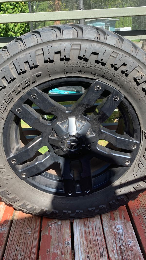 Fuel 5 lug universal rims and tires for Sale in Bellingham, WA OfferUp