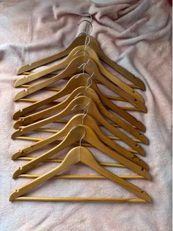 9 wood hangers